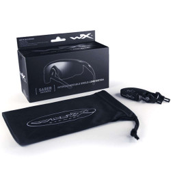 упаковка стрелковых очков Wiley X Saber Advanced оправа Matte Black, цвет линз серый