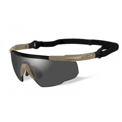 стрелковые защитные очки Wiley X Saber Advanced оправа Matte Tan, серые линзы