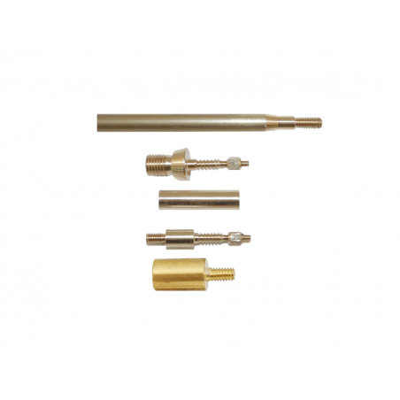 Шомпол ЧИСТОGUN латунь, диаметр 8 мм, резьба папа 12/28, длина 65 см, калибры .35-.50