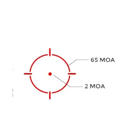 Коллиматорный прицел "HS512C" точка 2 MOA, 3 марки, цвет красный