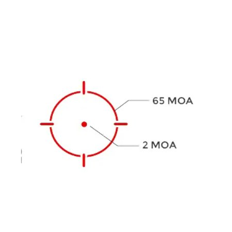 Коллиматорный прицел HS512C точка 2 MOA, 3 марки, цвет красный