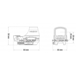 Коллиматорный прицел HE510C-GR точка 2 MOA, 3 марки, цвет зеленый