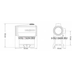 Коллиматорный прицел HE403B-GR точка 2 MOA, 1 марка, цвет зелёный