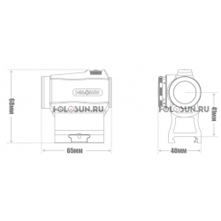 Коллиматорный прицел "HE403R-GD" точка 2 MOA, 1 марка, цвет золотой