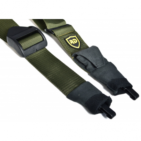 Комплект оружейный ремень R-1F двухточечный (карабин/карабин) и беруши, олива