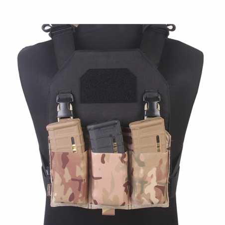 Подсумок для 3-х магазинов EmersonGear Rubber Style Triple M4 Magpouch Panel for APC Vest (Multicam)