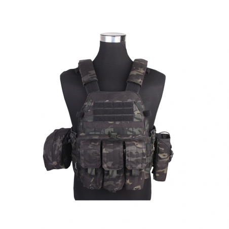 Тактический жилет с 3-мя подсумками EmersonGear LBT6094A style Plate Carrier, Multicam Black