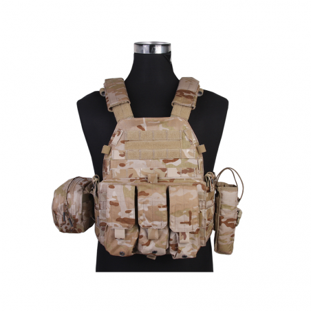 Тактический жилет с 3-мя подсумками EmersonGear LBT6094A style Plate Carrier, Multicam Arid