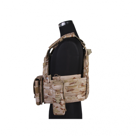 Тактический жилет с 3-мя подсумками EmersonGear LBT6094A style Plate Carrier, Multicam Arid