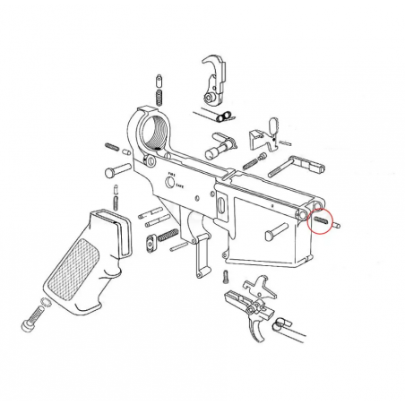 Пружина фиксатора передней оси Eemann Tech для AR-15