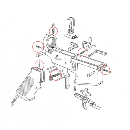 Комплект пружин для AR-15 EEMANN TECH