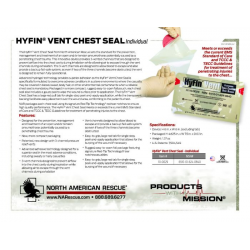 Комплект окклюзионных пластырей HyFin USMC Chest Seal Combo Pack, 2 шт