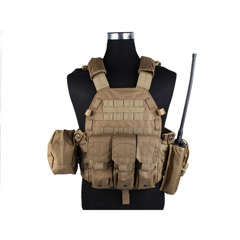 EmersonGear LBT6094A style Plate Carrier w 3 pouches (Coyote Brown)