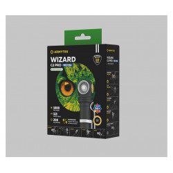 Налобный фонарь "Wizard C2 Pro Nichia Magnet USB" теплый свет, крепление на клипсу/магнит/оголовье