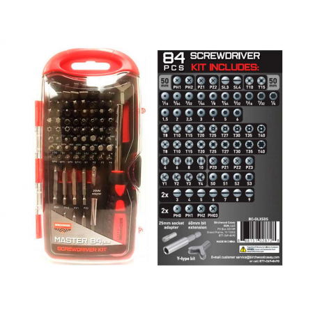 Набор бит с отвёрткой Birchwood Casey Master Screwdriver Kit, 84 предмета