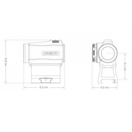 Коллиматор Holosun HS503R, поворотный регулятор