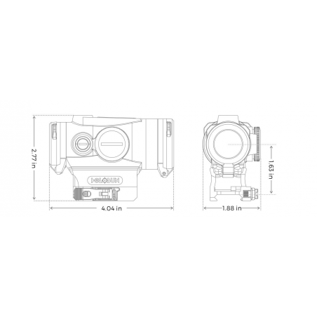 Коллиматор Holosun HE530G-RD, красная марка