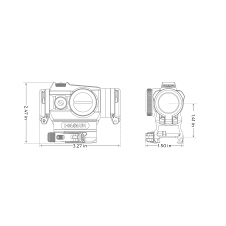 Коллиматор Holosun HE515GT,с антиблик.блендой, красная марка