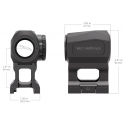 Коллиматор Vector Optics Scrapper 1x20 Micro, точка 3 МOA красная