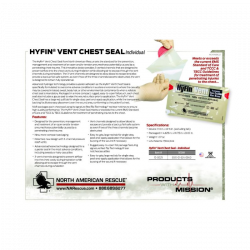 Окклюзионный нагрудный пластырь HyFin Individual Vent Chest Seal, США