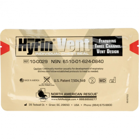 Окклюзионный нагрудный пластырь HyFin Individual Vent Chest Seal, США