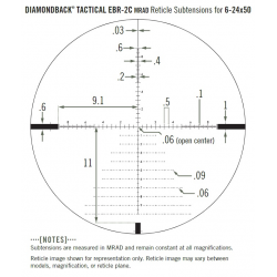 Прицел оптический Vortex Diamondback Tactical 6-24x50 FFP, EBR-2C (MRAD)