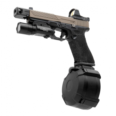 Magpul MAG1033-BLK PMAG D-50 GL9 Black Drum 50rd для 9 mm Luger Glock Double Stack Variations