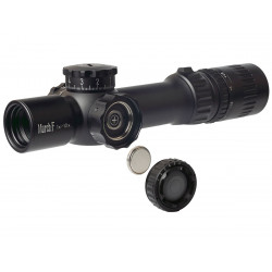 Прицел March-F 1-10x24 Shorty DR-TR1 FFP+SFP 30 мм, с кронштейном