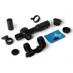 Прицел March-F 1-10x24 Shorty DR-TR1 FFP+SFP 30 мм, с кронштейном