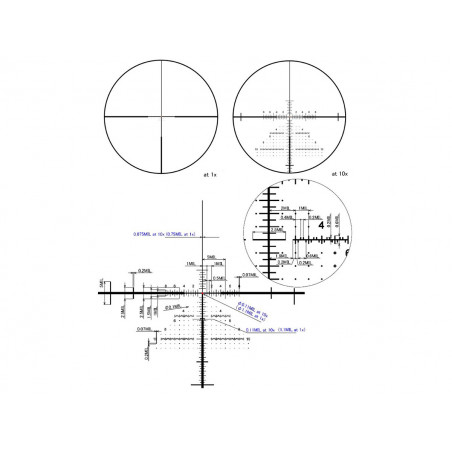 Прицел March-FX 1-10x24 Shorty DR-TR1F FFP+SFP 34 мм
