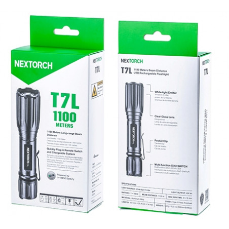Фонарь Nextorch T7L тактический, белый лазер, дальность луча 1100м
