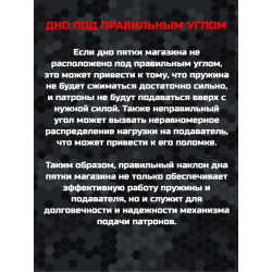 Пятка увеличения емкости магазинов на 3 патрона 9х19 для ПЛК/МПЛ/ПЛКТ/Grand Power