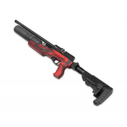 Пневматическая PCP винтовка Атаман MB20.B.625.L9 клб. 6,35 (полнотел, прямоток, колба, ультракомпакт, красный ламинат)