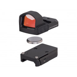 Коллиматор Gaut Tourmaline 1x24x17, открытый, точка 3 МOA красная, Weaver