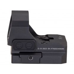 Коллиматор Gaut Tourmaline 1x26x22, открытый, точка 3 МOA красная, Weaver