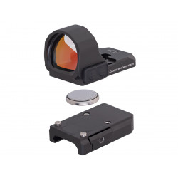 Коллиматор Gaut Tourmaline 1x26x22, открытый, точка 3 МOA красная, Weaver