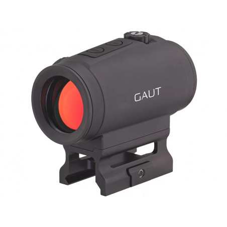 Коллиматор Gaut Tourmaline 1x29, закрытый, точка/круг красные, Weaver