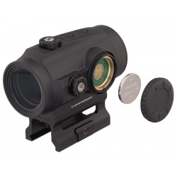 Коллиматор Gaut Tourmaline 1x29, закрытый, точка/круг красные, Weaver