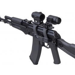 Увеличитель Gaut Garnet 3x18, откидной, быстросъёмный кронштейн, Picatinny