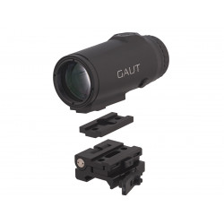 Увеличитель Gaut Garnet 5x30, откидной, быстросъёмный кронштейн, Picatinny