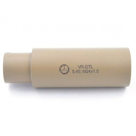 Дожигатель Вектор-7.62 VR-DTLS, для Сайги-МК исп. 30, M24x1.5, калибр 5.45/.223, койот, сталь