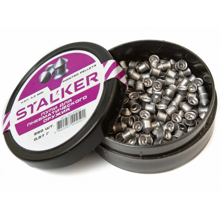 Пульки STALKER Pointed pellets 4,5 мм вес 0,57г (250 шт)