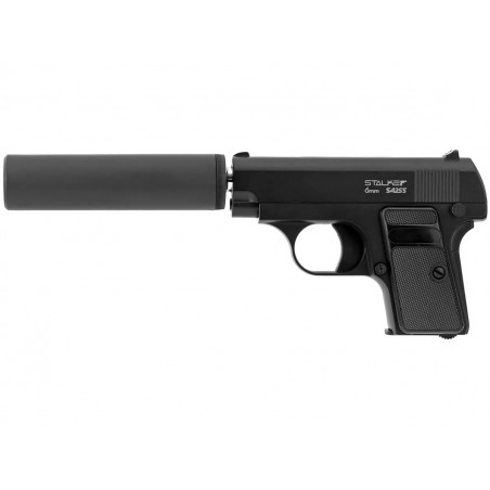 Пистолет пневматический Stalker SA25S Spring (Colt Model 1908) + ПБС, к.6мм