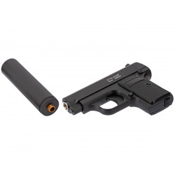 Пистолет пневматический Stalker SA25S Spring (Colt Model 1908) + ПБС, к.6мм