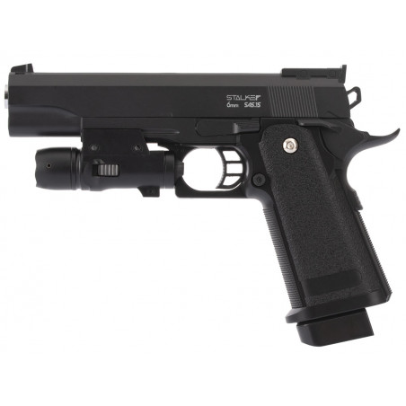 Пистолет пневматический Stalker SA5.1S Spring (Hi-Capa 5.1) +ПБС +ЛЦУ
