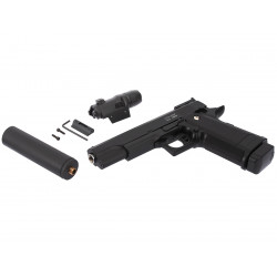 Пистолет пневматический Stalker SA5.1S Spring (Hi-Capa 5.1) +ПБС +ЛЦУ
