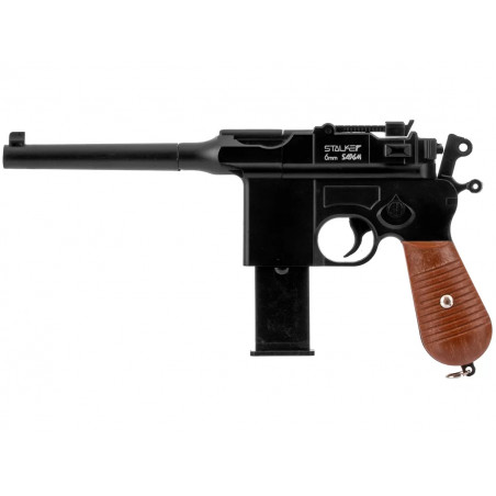 Пистолет пневматический Stalker SA96M Spring (Mauser C96), мини, к.6мм