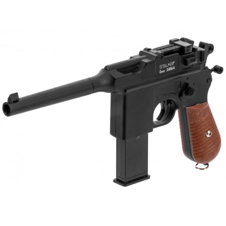 Пистолет пневматический Stalker SA96M Spring (Mauser C96), мини, к.6мм