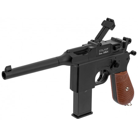 Пистолет пневматический Stalker SA96M Spring (Mauser C96), мини, к.6мм