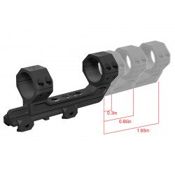Кронштейн Vector Optics 1-Piece Adjustable Extended Picatinny Mount 30мм